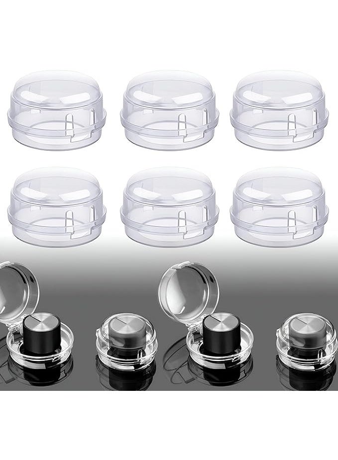 أغطية مقابض موقد عالمية لحماية الأطفال، مصممة خصيصًا لأفران ومواقد الغاز، مزودة بمادة لاصقة أكريليكية قوية لتعزيز حماية الأطفال من الحروق والإصابات العرضية (6 أغطية). - Image 1